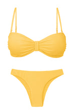 Load image into Gallery viewer, Product Front: Rio De Sol Ensemble Set Malibu-Yellow Bandeau-Duo Essential
