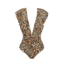 Load image into Gallery viewer, Product Front: Rio De Sol Une Pièce Leopardo Frill
