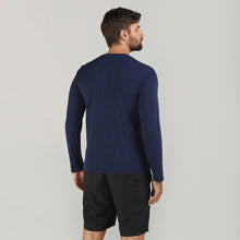 Load image into Gallery viewer, Model Back: Uv Line Fitness Haut Sport Fit Mas Ml Marinho Upf50+
