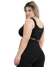 Load image into Gallery viewer, Model Back: Alto Giro Fitness Haut Top Supplex Alcas Plus Preto
