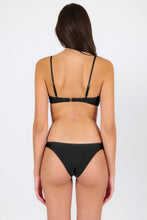Load image into Gallery viewer, Model Back: Rio De Sol Haut Top Shimmer-Black Bandeau-No
