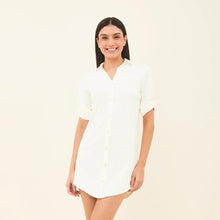 Load image into Gallery viewer, Image 04: Uv Line Chemise Shirtdress Copenhagen Fem Off White Upf50+
