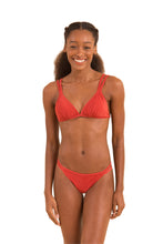 Load image into Gallery viewer, Model Front: Rio De Sol Haut Top Malibu-Chili Tri-Duo
