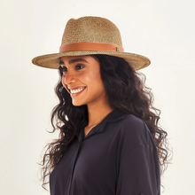 Load image into Gallery viewer, Image 02: Uv Line Chapeau Fedora Hat Giovana Imp Fem Mescla Upf50+
