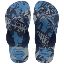 Load image into Gallery viewer, Model Front: Havaianas Tongs Havaianas Kids Max Street Azul Aco

