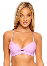 Load image into Gallery viewer, Model Front: Luli Fama Haut Top Peek A Boo Cosita Buena Lavanda
