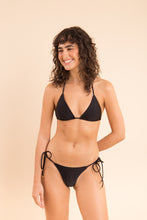 Load image into Gallery viewer, Model Front: Rio De Sol Ensemble Set Shimmer-Black Tri-Inv Cheeky-Tie
