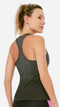 Load image into Gallery viewer, Model Back: Alto Giro Fitness Haut Regata Skin Fit Degrade Cinza
