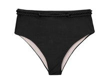 Load image into Gallery viewer, Product Front: Rio De Sol Bas Bottom Shimmer-Black Hotpants
