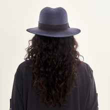 Load image into Gallery viewer, Model Back: Uv Line Chapeau Panama Hat Shanghai Imp Uni Navy Blue Upf50+
