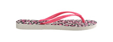 Load image into Gallery viewer, Model Back: Havaianas Tongs Slim Animals White/Rose
