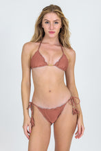 Load image into Gallery viewer, Model Front: Rio De Sol Bas Bottom Shimmer-Copper Frufru-Comfy
