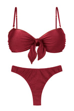 Load image into Gallery viewer, Product Front: Rio De Sol Ensemble Set Shimmer-Divino Bandeau-Knot Nice-Fio
