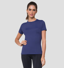 Load image into Gallery viewer, Model Back: Uv Line Fitness Haut Uvpro Br Mc Marinho Fem
