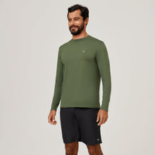 Load image into Gallery viewer, Image 02: Uv Line T-Shirt Longsleeve Uvpro Green Militar Upf50+
