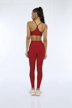 Load image into Gallery viewer, Image 05: Alto Giro Fitness Bas Legging Hyper Recortes Atlanta Vermelho Haute Red

