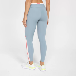 Model Back: Alto Giro Fitness Bas Legging Blackout Bio Recortes Cinza Lead