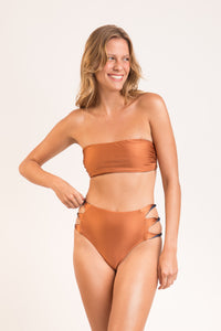 Bottom Nocciola High-Waist-Spin