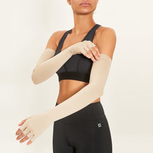 Load image into Gallery viewer, Extra Long Glove Chocolate UPF50+

