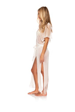 Load image into Gallery viewer, Fringe Long Caftan Off White
