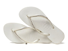 Load image into Gallery viewer, Product Back: Havaianas Tongs Slim Crystal Mesh Sw White
