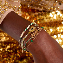 Load image into Gallery viewer, Image 02: Hipanema Bracelet Cuff Karmelia Green Hipenema
