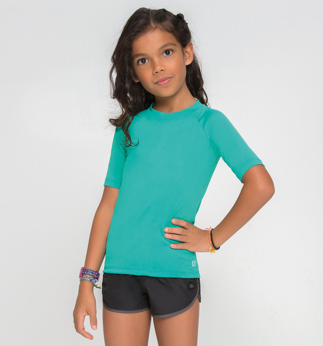 Kids FPU50+ Uvpro Short Sleeve T-Shirt Mint Green Uv