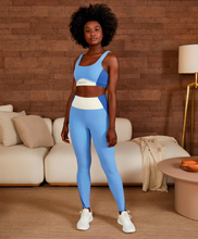 Load image into Gallery viewer, Leggings Blackout Recortes Barriga Zero Azul Soft
