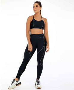 Hyper Recortes Atlanta Preto Leggings