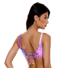 Load image into Gallery viewer, Image 05: Luli Fama Haut Top Strappy Blue Pink
