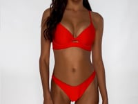 Load and play video in Gallery viewer, Top Underwire Hot Tropics Red
