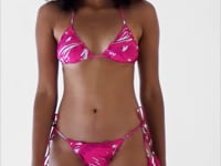 Load and play video in Gallery viewer, Video: Rio De Sol Haut Top Pink-Palms Frufru

