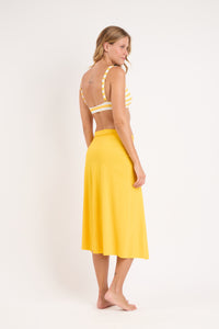 Model Back: Rio De Sol Jupe De Page Bio-Luz-Solar Long Skirt Knot