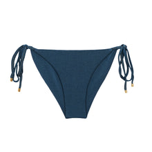 Load image into Gallery viewer, Product Front: Rio De Sol Bas Bottom Shimmer-Shark Cheeky-Tie-Gold
