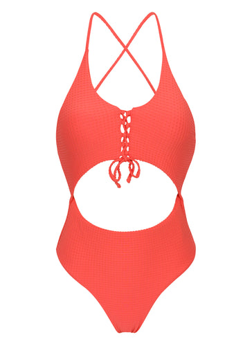 Product Front: Rio De Sol Une Pièce Dots-Tabata Ivy Strap
