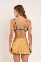 Load image into Gallery viewer, Model Back: Rio De Sol Jupe De Page Fluity-Dourado Mini Skirt
