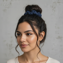 Load image into Gallery viewer, Image 03: Rio De Sol Chouchou Navy Scrunchie
