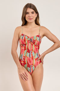 Model Front: Rio De Sol Une Pièce Sea-Bloom Sara-Op