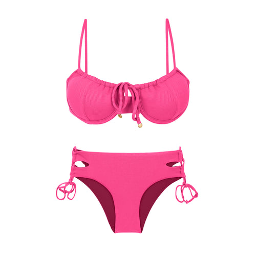 Product Front: Rio De Sol Ensemble Set Mtx-Ultrapink Balconet-Tie Madrid