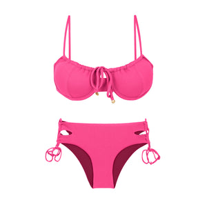 Product Front: Rio De Sol Ensemble Set Mtx-Ultrapink Balconet-Tie Madrid