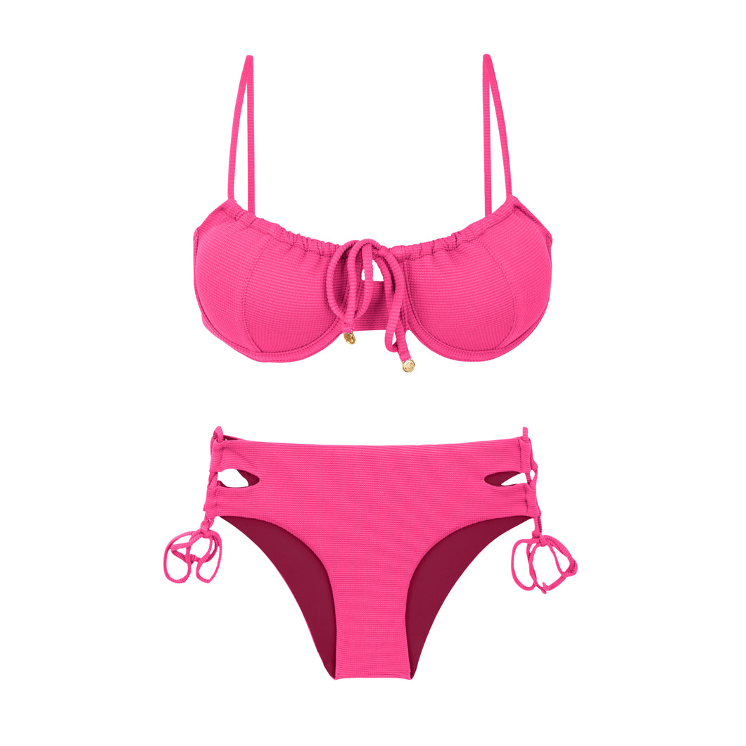 Product Front: Rio De Sol Ensemble Set Mtx-Ultrapink Balconet-Tie Madrid