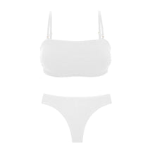 Load image into Gallery viewer, Product Front: Rio De Sol Ensemble Set Sand-White Bandeau-Reto Nice-Fio
