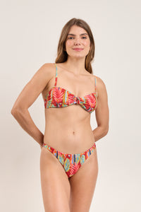 Model Front: Rio De Sol Ensemble Set Sea-Bloom Bandeau-Joy Nice