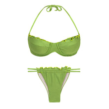 Load image into Gallery viewer, Product Front: Rio De Sol Ensemble Set Shimmer-Botanica Balconet-Frufru Pipa-Frufru
