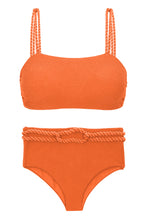 Load image into Gallery viewer, Product Front: Rio De Sol Ensemble Set St-Tpz-Tangerina Reto Hotpant-High
