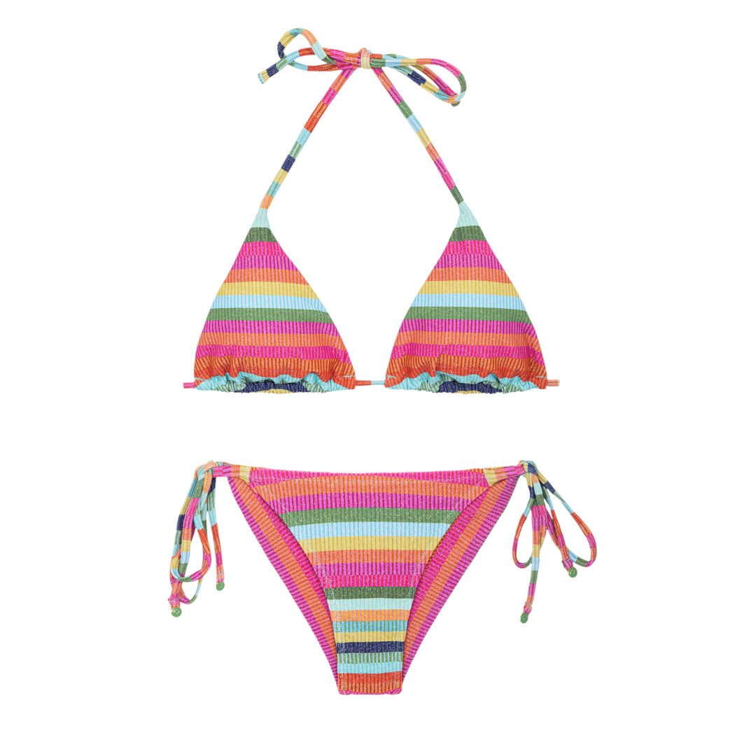 Product Front: Rio De Sol Ensemble Set Supercolor Tri-Inv Cheeky-Tie