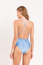 Load image into Gallery viewer, Model Back: Rio De Sol Une Pièce Shimmer-Baltic-Sea New Vegas
