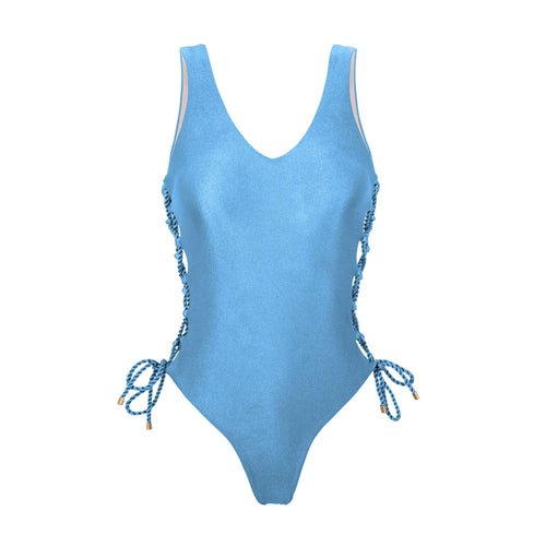 Product Front: Rio De Sol Une Pièce Shimmer-Baltic-Sea Zoe
