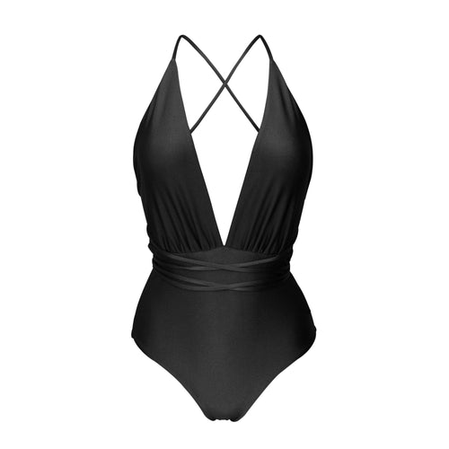 Product Front: Rio De Sol Une Pièce Shimmer-Black New Vegas