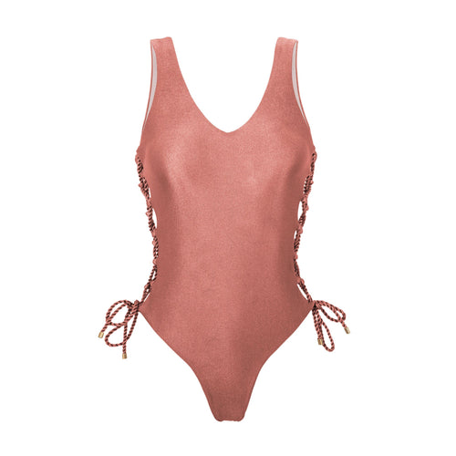 Product Front: Rio De Sol Une Pièce Shimmer-Copper Zoe